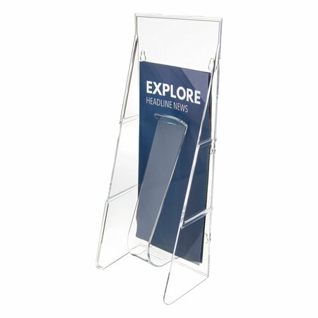 DEFLECTO Literature Holder, Leaf-Size, 4x2x11, Clear 55601